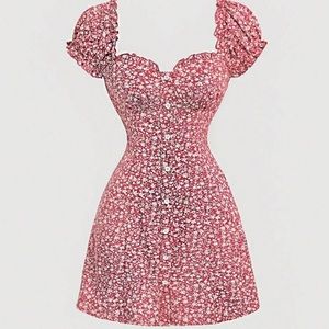 Red cap sleeve dress